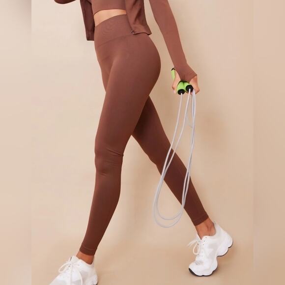 NWT PrettyLittleThing Seamless High Waisted Gym Leggings - Picture 1 of 4